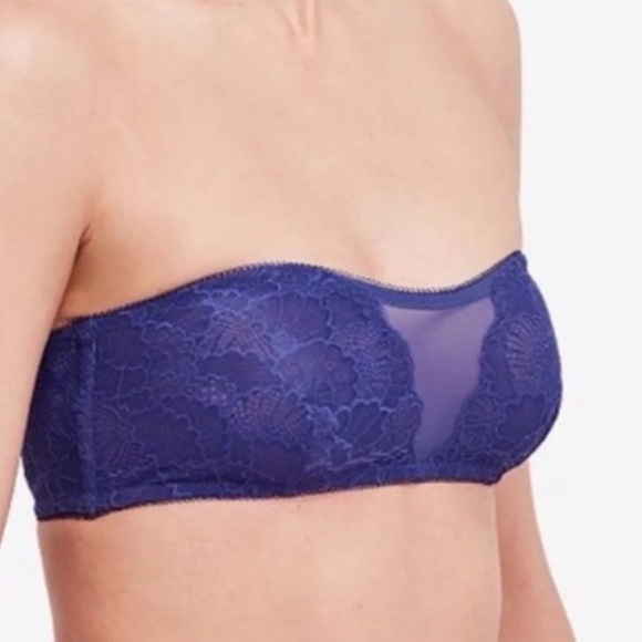Intimately Free People Blue Malinda Bandeau Bra - Picture 2 of 12